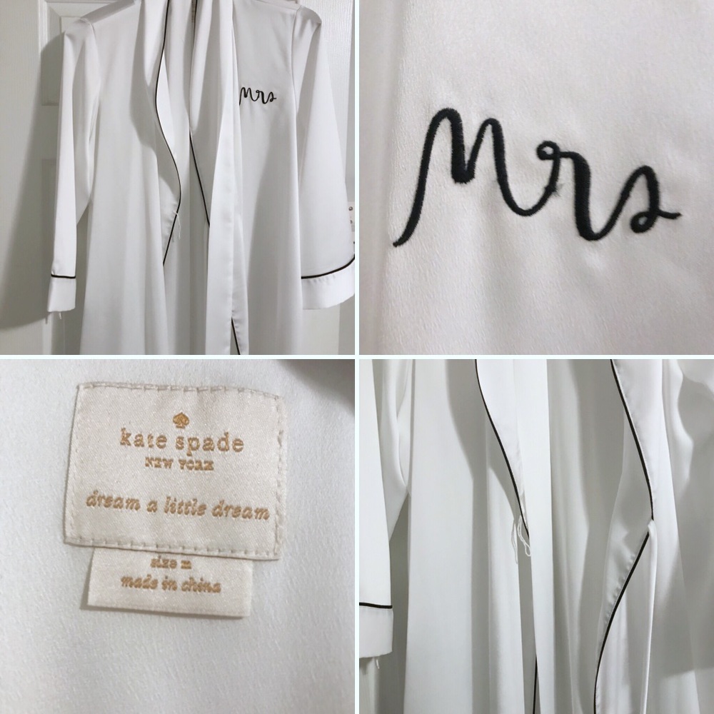 Kate Spade “Mrs.” Silk Bridal Robe